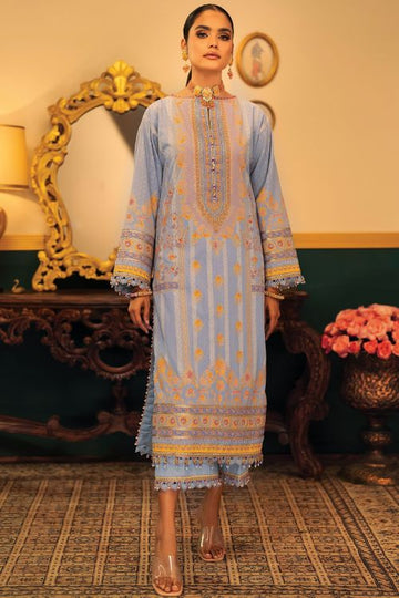 Alkaram FC-35L-22-Light Blue Festive Eid Lawn 2022 Online Shopping